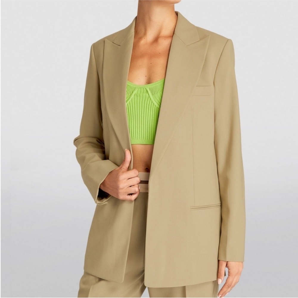 183 NWOT Helmut Lang $550 Women's Tan Blazer Oversized Size 0